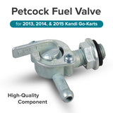 Petcock Fuel Valve for 2013, 2014, & 2015 Kandi Go-Karts