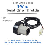 Razor Single Speed 4-Wire Twist Grip Throttle for Razor Pocket Mod, Versions 13+