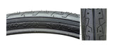 Close-up of a 26x1.5 Black City Slick Bicycle Tire with K154 Tread, showcasing detailed tread pattern and numbers, ideal for smooth rides on concrete and asphalt.