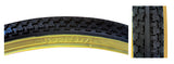 Close-up of a 26x1.75 MTB Raised Center Bicycle Tire from Sunlite, showcasing its tread pattern and synthetic rubber material, ideal for replacing old bike tires.