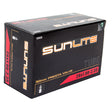 26x1.90-2.35 Bicycle Inner Tube with 32mm Presta Valve from Sunlite, packaged in a black box with red and white text.