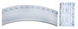 Close-up of the 26x2.125 Cruiser CST241 Bicycle Tire by Sunlite, showing its curved edge and imprinted numbers, ideal for replacing old 26x2.125 bike tires.