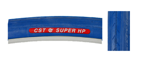 Close-up of a 27x1-1/4 Non-Belted Super HP CST740 Bicycle Tire from Sunlite, showing detailed tread pattern and sidewall texture, ideal for replacing old bike tires.