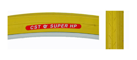 27x1-1/4 Non-Belted Super HP CST740 Bicycle Tire from Sunlite, featuring a sleek design ideal for replacing old bike tires, shown with its distinct tread pattern.