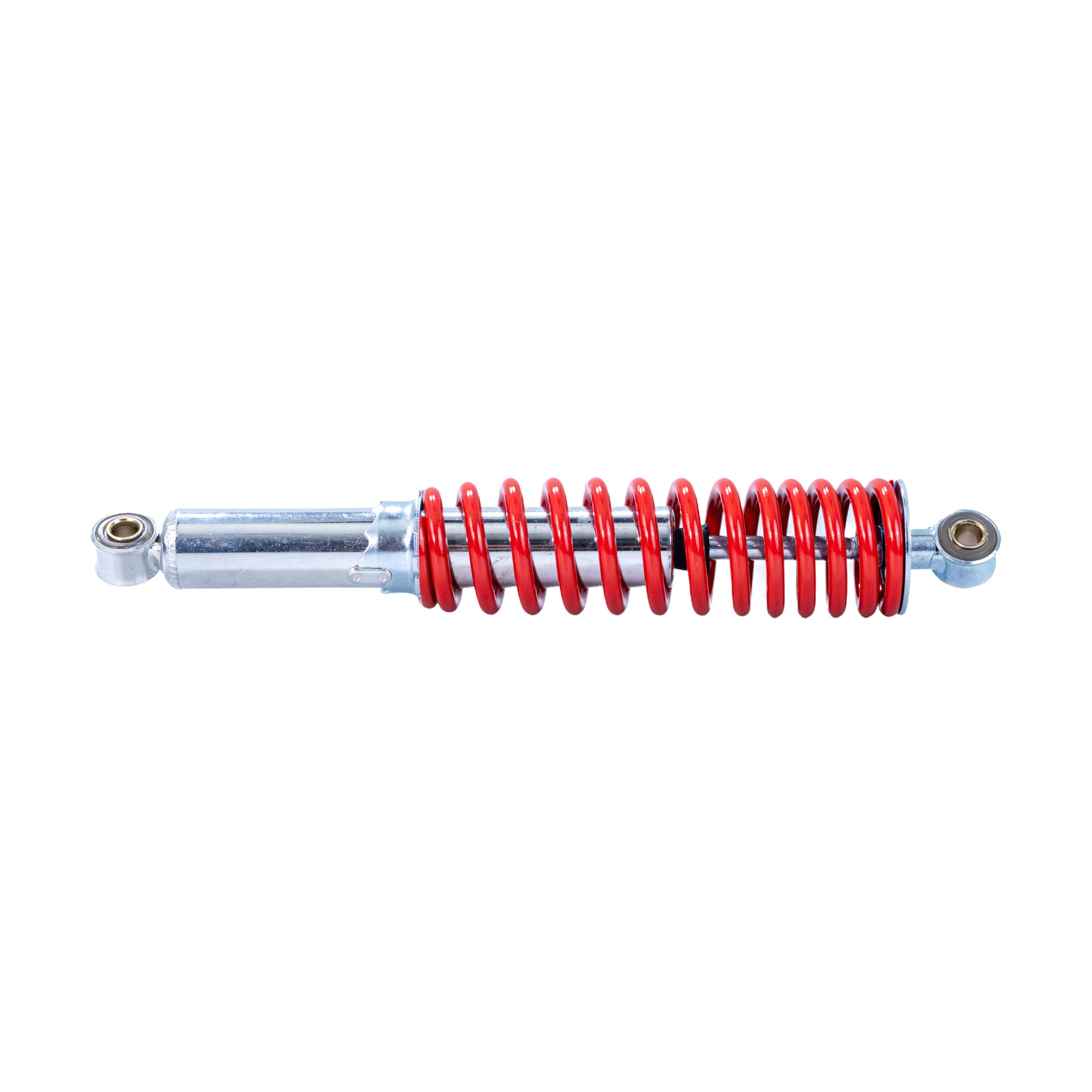 12-3/4 (325 mm) Adjustable Shock with 10 mm Eyes for 150cc - 250cc Hammerhead Off-Road® Go-Karts (Set of 2) (Blemished), featuring a red-painted spring and minor scratches.