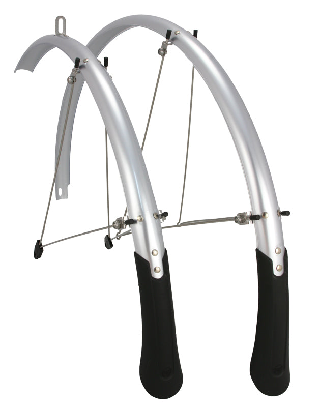 700x35 mm Silver Cascadia Full Fender Set for Road Bikes (Planet