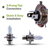 12 Volt 35/35W Watt H4 High/Low Beam Headlight Bulb with P43T Base