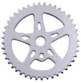 Close-up of a 3/32 Single Chain Sprocket, showcasing its detailed gear teeth, ideal for bikes and scooters, emphasizing Sunlite’s quality craftsmanship for versatile scooter and bike applications.