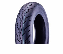 3.50-10 Scooter Tire with Tread Pattern IA-3050, featuring wave length central tread, smooth inverted tread, and wet weather shoulder tread. Close-up highlights the detailed tread design and wear indicator.