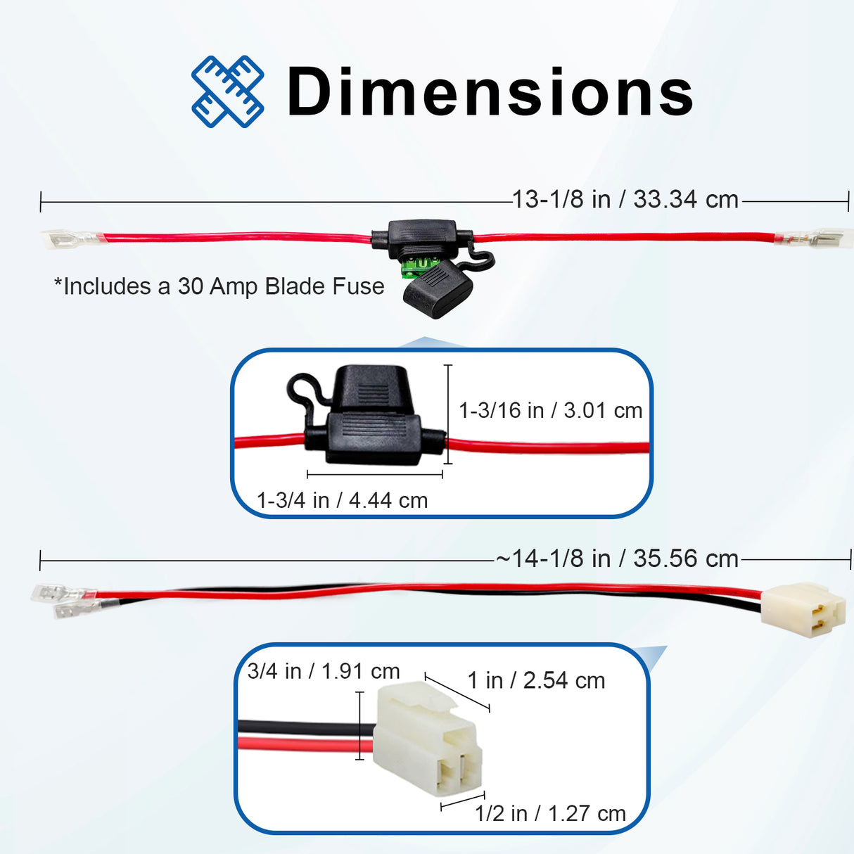 24 Volt 2.3 Ah Battery Pack with 30 Amp Fuse & Wiring for the Razor Crazy Cart Shift (Versions 1+) & Crazy Cart Shift Lightshow