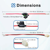 24 Volt 2.3 Ah Battery Pack with 30 Amp Fuse & Wiring for the Razor Crazy Cart Shift (Versions 1+) & Crazy Cart Shift Lightshow
