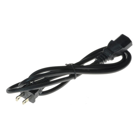 58 Battery Charger Power Cord with 3-Pin Shroud Female (IEC C13) to 3-Prong Male Plug for Mobility Scooters and Power Chairs, showing a close-up of the black connectors and cable.