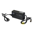 24 Volt 5.0 Amp XLR PF2405 Battery Charger for Shoprider Streamer Power Chairs, featuring a black power supply with attached wires and a power cord, designed for charging various Shoprider models.