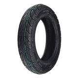 3.00-10 YX-P124 Tubeless Scooter Tire with P124 Tread, featuring a black tire design with distinctive blue lines, ideal as a high-quality replacement for stock scooter tires.