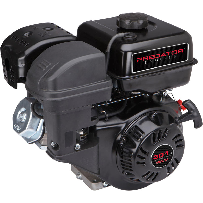 301cc 8 Hp Engine for Go-Karts & Dune Buggies, featuring a black engine with visible red text and user-friendly controls. Ideal for motorsports, custom machines, and home-built projects.