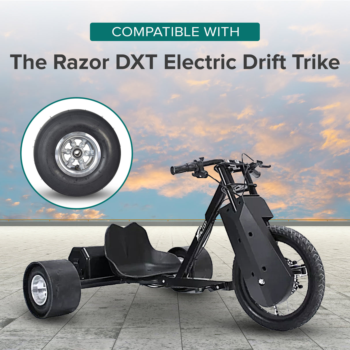 Rear Drift Wheel for the Razor DXT Electric Drift Trike