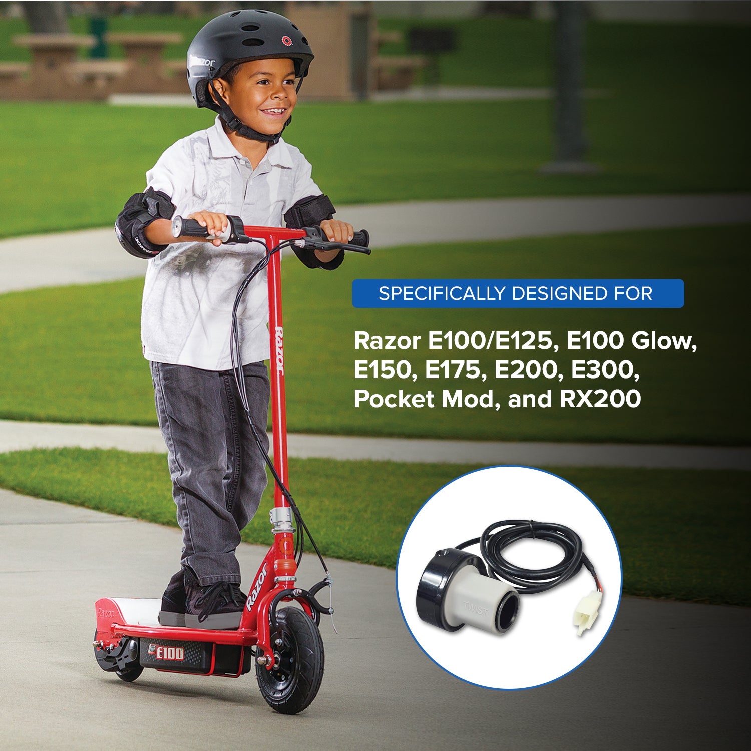 Ricambio Per Razor E100 E125 Kit Acceleratore E Controller Per Scooter Elettrici Razor E100, E125, E150, E175, ESpark, E2 Trikke Electrode V Collezione - Foto 7