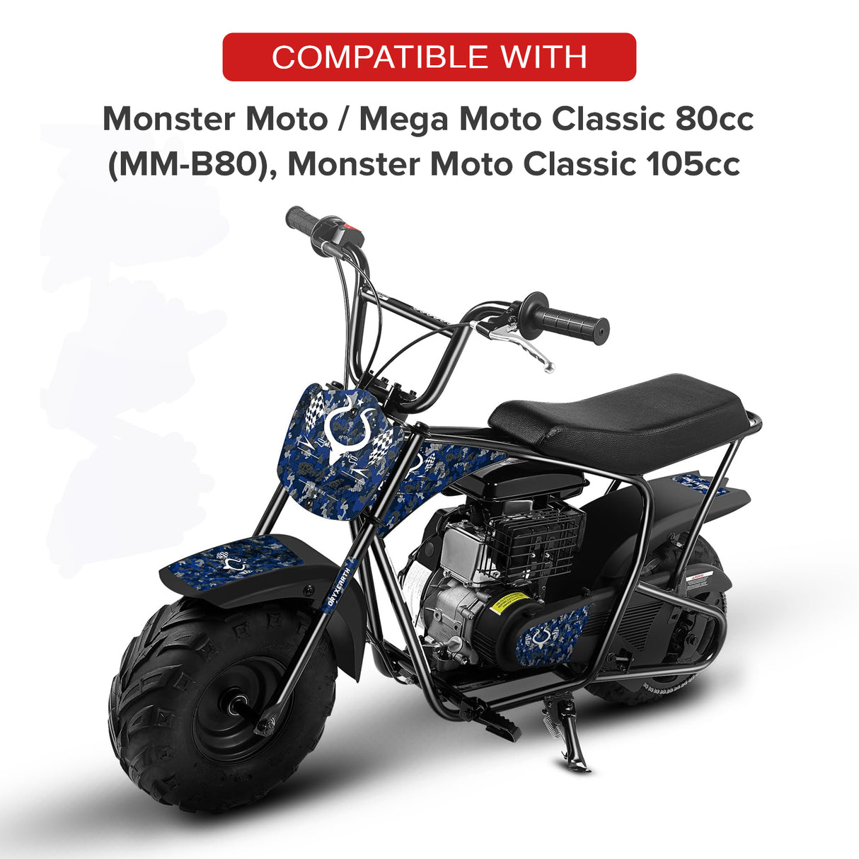 Kickstand with Spring for the Monster Moto / Mega Moto Classic 105cc, Classic 1000w, MM-B80 80cc, Motovox MBX10, & MBX11 Mini Bikes