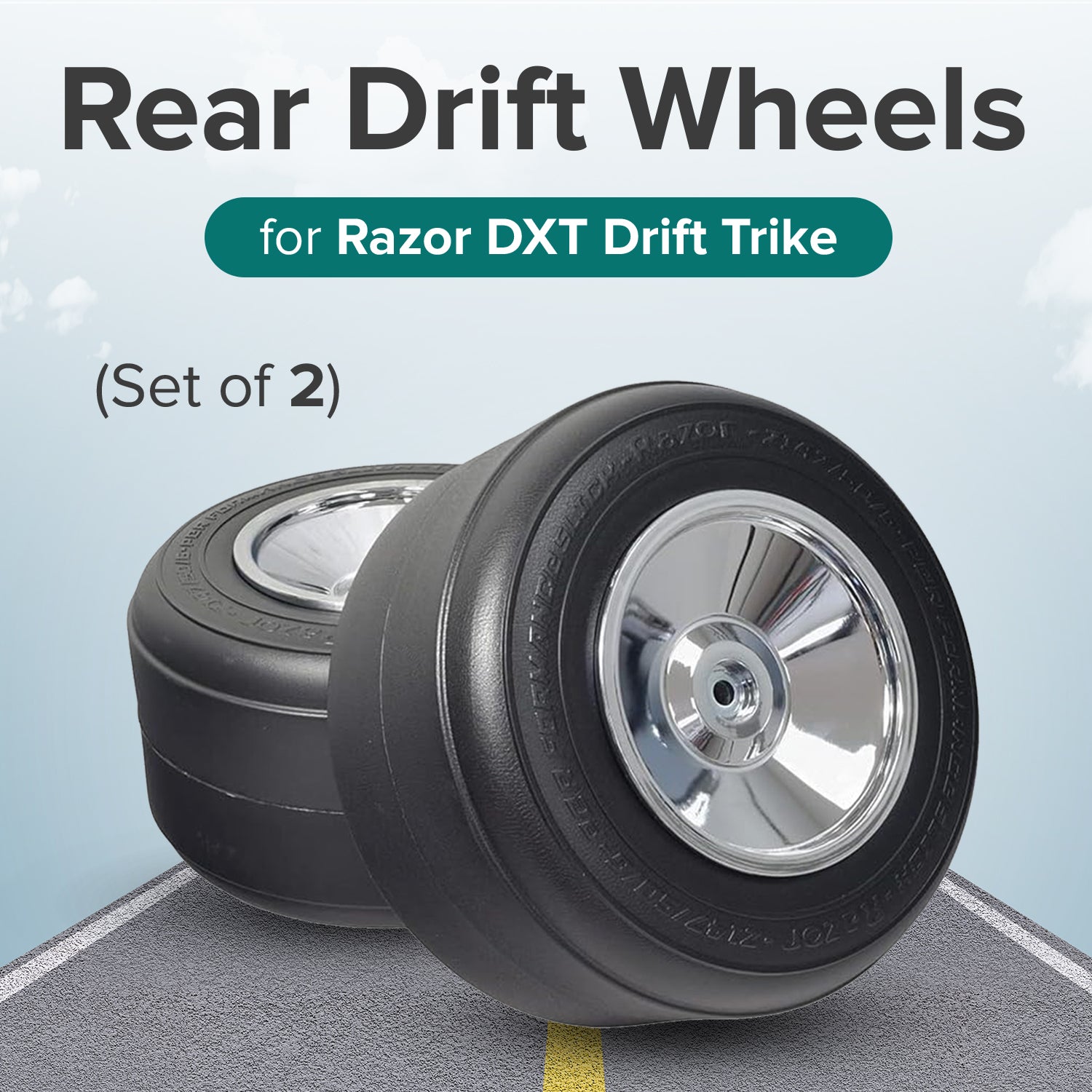 Rear Drift Wheels for the Razor DXT Drift Trike (Set of 2)