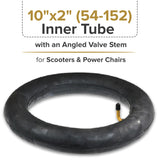 10"x2" (54-152) Inner Tube for Scooters & Power Chairs with an Angled Valve Stem