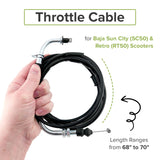 Throttle Cable for Baja Sun City (SC50) & Retro (RT50) Scooters