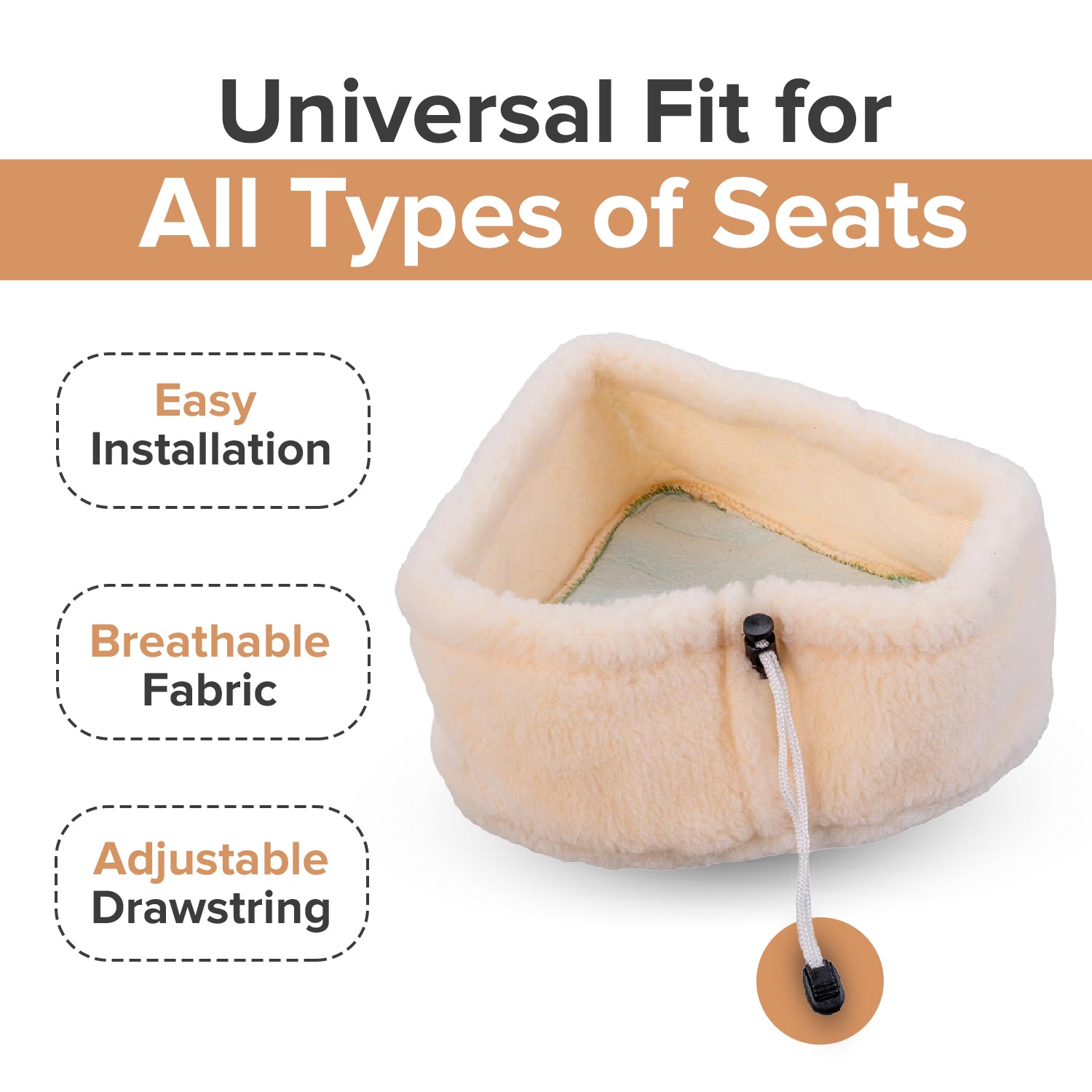 Universal Fleece Seat Cover for Bike & Scooter Seats