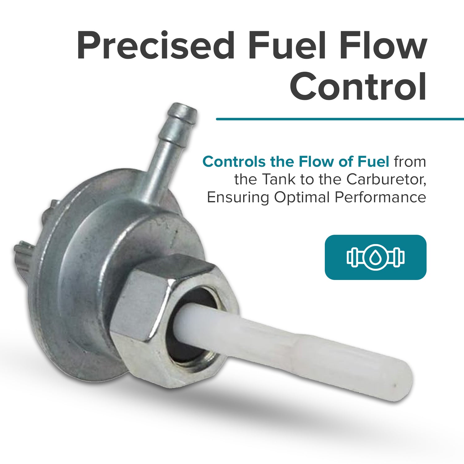 Petcock Fuel Valve for 125cc, 200cc, & 250cc Hammerhead Off-Road®, Joyner, Kandi, & Taotao Go-Karts
