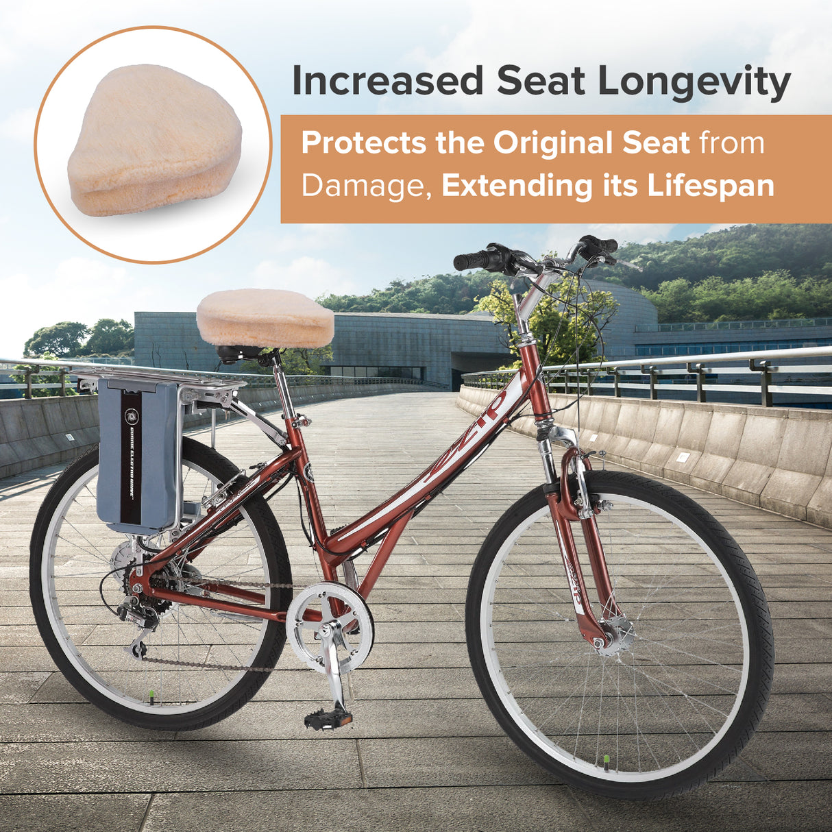 Universal Fleece Seat Cover for Bike & Scooter Seats