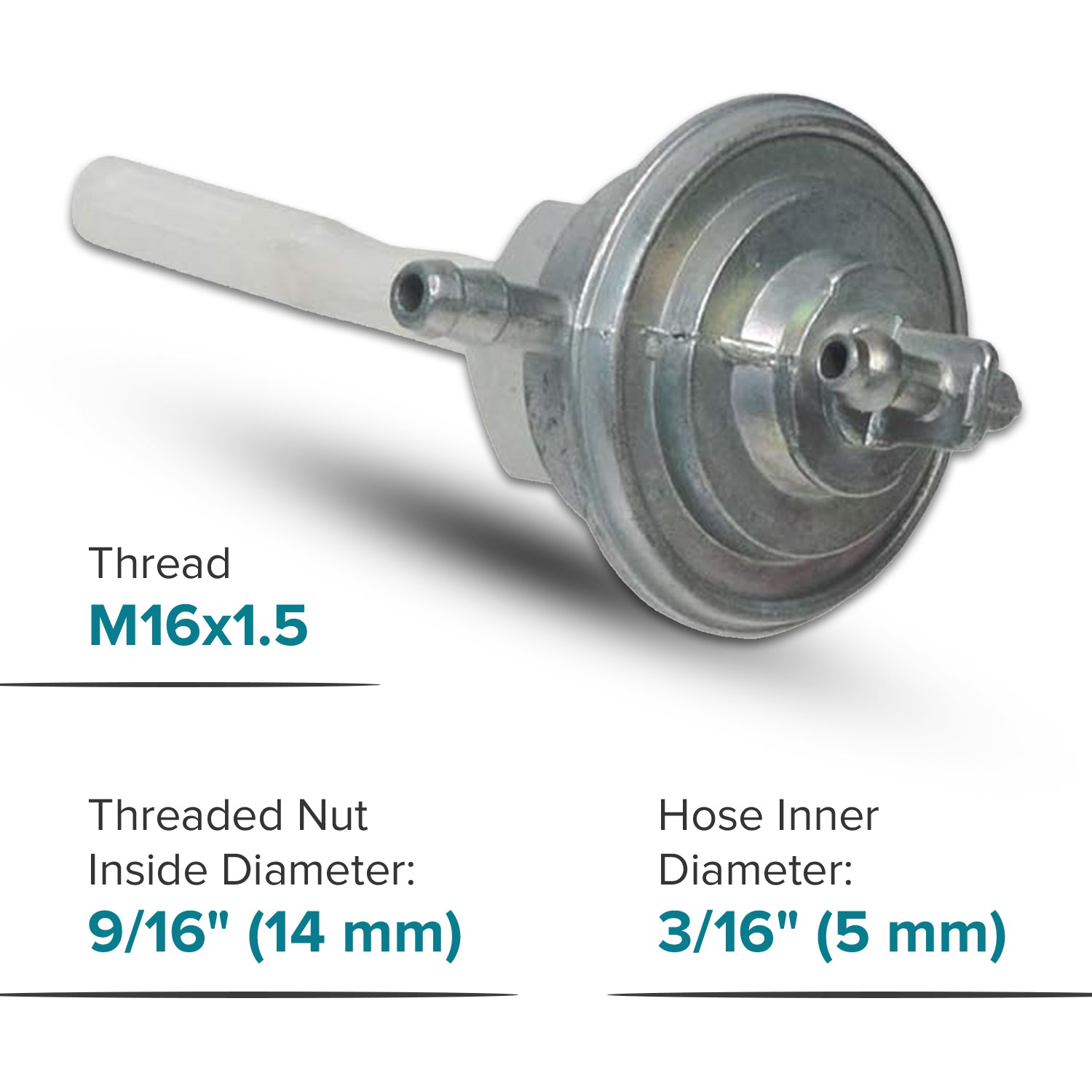 Petcock Fuel Valve for 125cc, 200cc, & 250cc Hammerhead Off-Road®, Joyner, Kandi, & Taotao Go-Karts