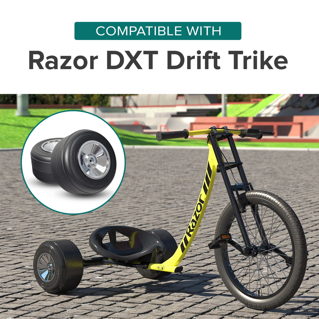 Rear Drift Wheels for the Razor DXT Drift Trike (Set of 2)