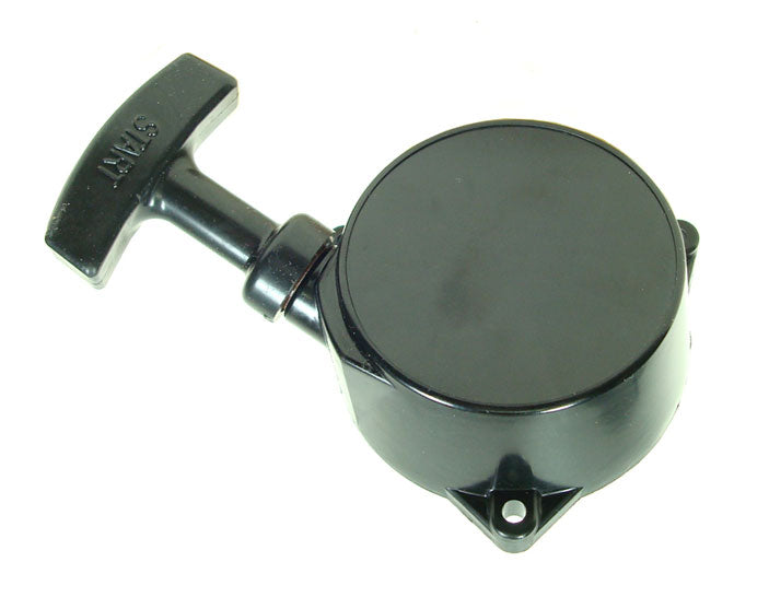 35cc Tanaka PureFire TC-355 Pull Start for BladeZ & Tanaka Scooters, featuring a black plastic pulley with a handle, designed as an OEM replacement for Bladez and Tanaka gas powerboards.