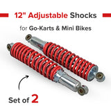 12" Adjustable Shocks for Go-Karts & Mini Bikes (Set of 2)