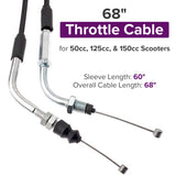68" Throttle Cable for 50cc, 125cc, & 150cc Scooters