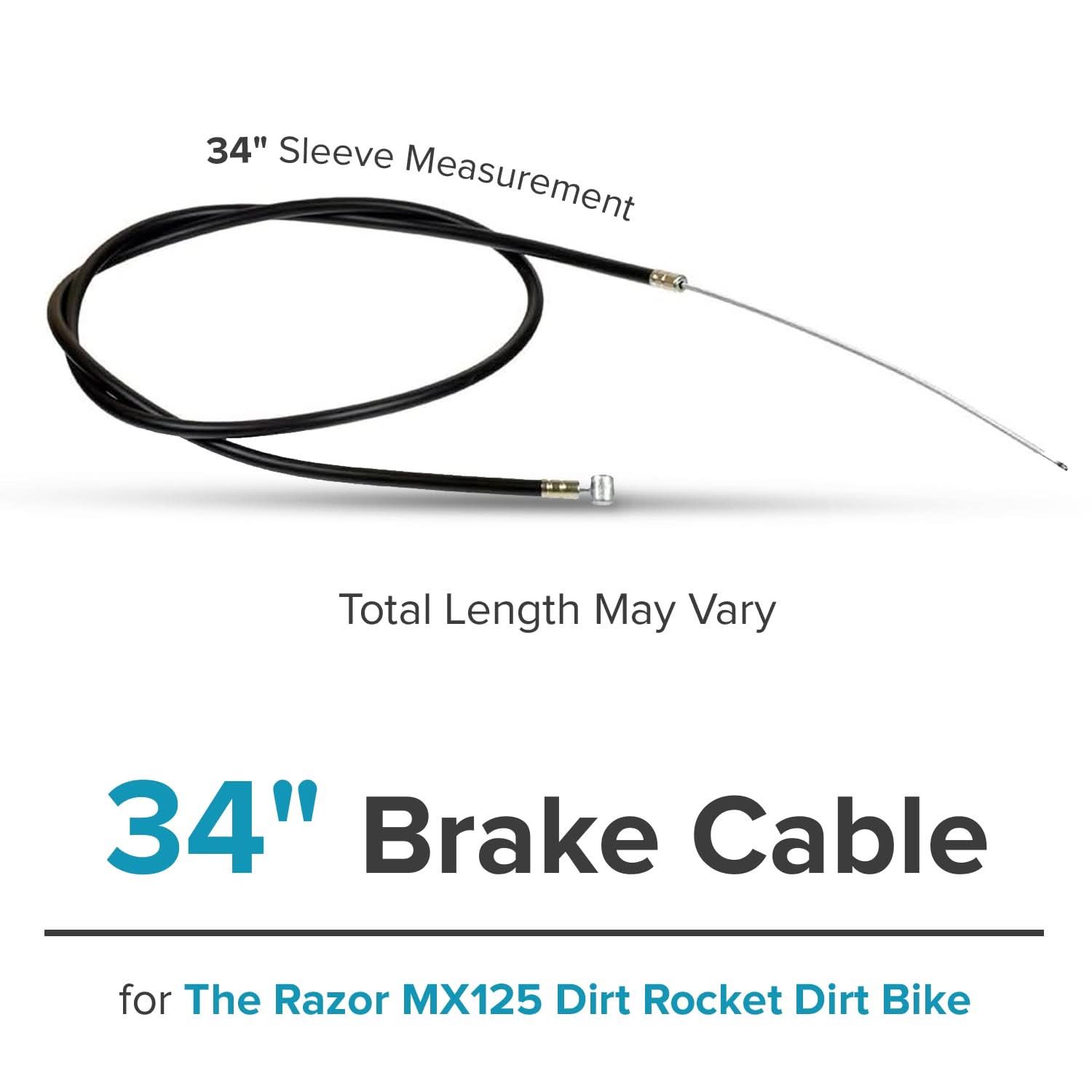 34'' Front Brake Cable for the Razor MX500, MX650, SX500, & Pocket Mod Bellezza