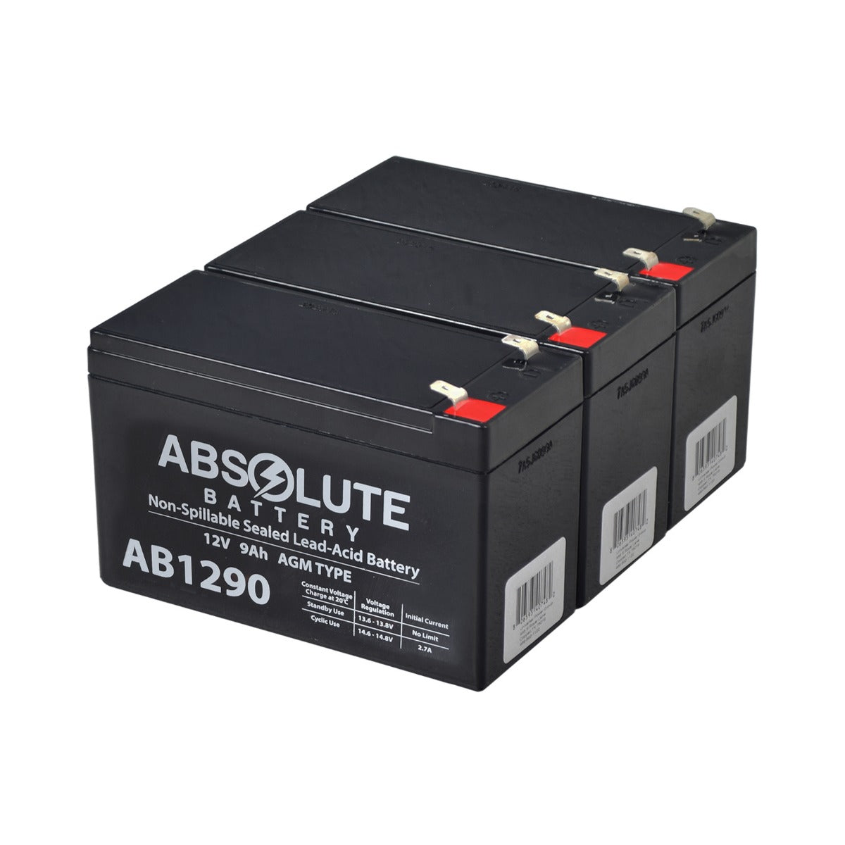 9 Ah 36 Volt Upgrade Battery Pack for the Avigo Extreme Dirt Rider SC 3500, shown as a set of black rectangular batteries with red and white labels, offering 28% longer run time.