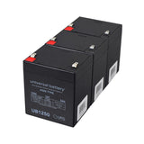 36 Volt 5 Ah Battery Pack for Razor C25 SLA & C35 SLA Electric Scooters, featuring a set of high-quality black batteries with close-up views of barcodes and labels.