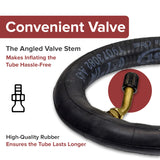6"x1-1/4" Wheelchair Inner Tube with Angled Valve Stem (162300)