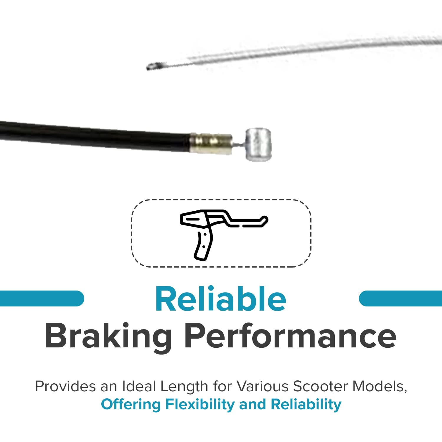 34'' Front Brake Cable for the Razor MX500, MX650, SX500, & Pocket
