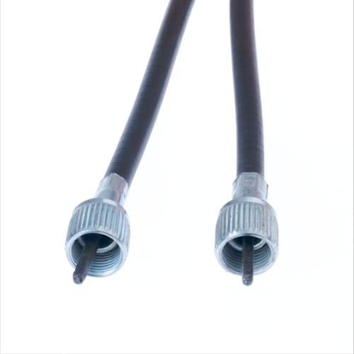 Close-up of the 38-1/2 SSF Scooter Speedometer Cable showcasing its male connectors at both ends.