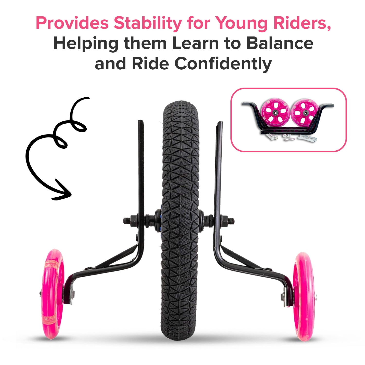 Training Wheels with Brackets & Hardware (Set of 2)