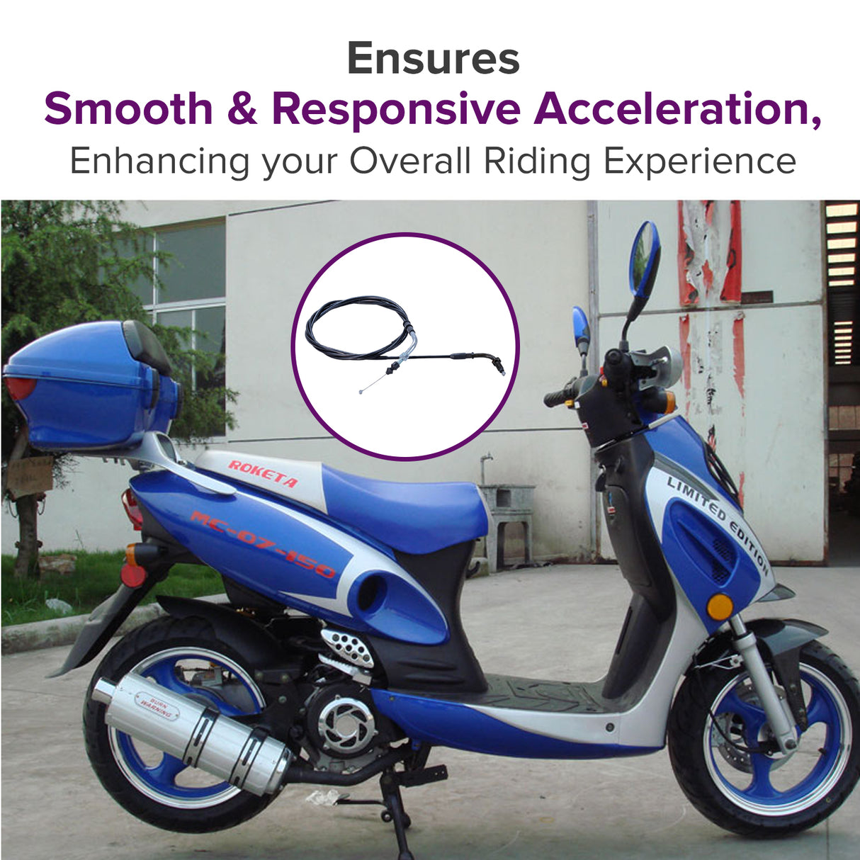 68" Throttle Cable for 50cc, 125cc, & 150cc Scooters