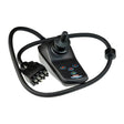 4 Key 50 Amp VSI Joystick Controller With Inline 9-Pin Connector for the Jazzy Z-Chair and Go-Go Go-Chair, featuring a black remote control with a cable and electrical plug with silver metal tips.