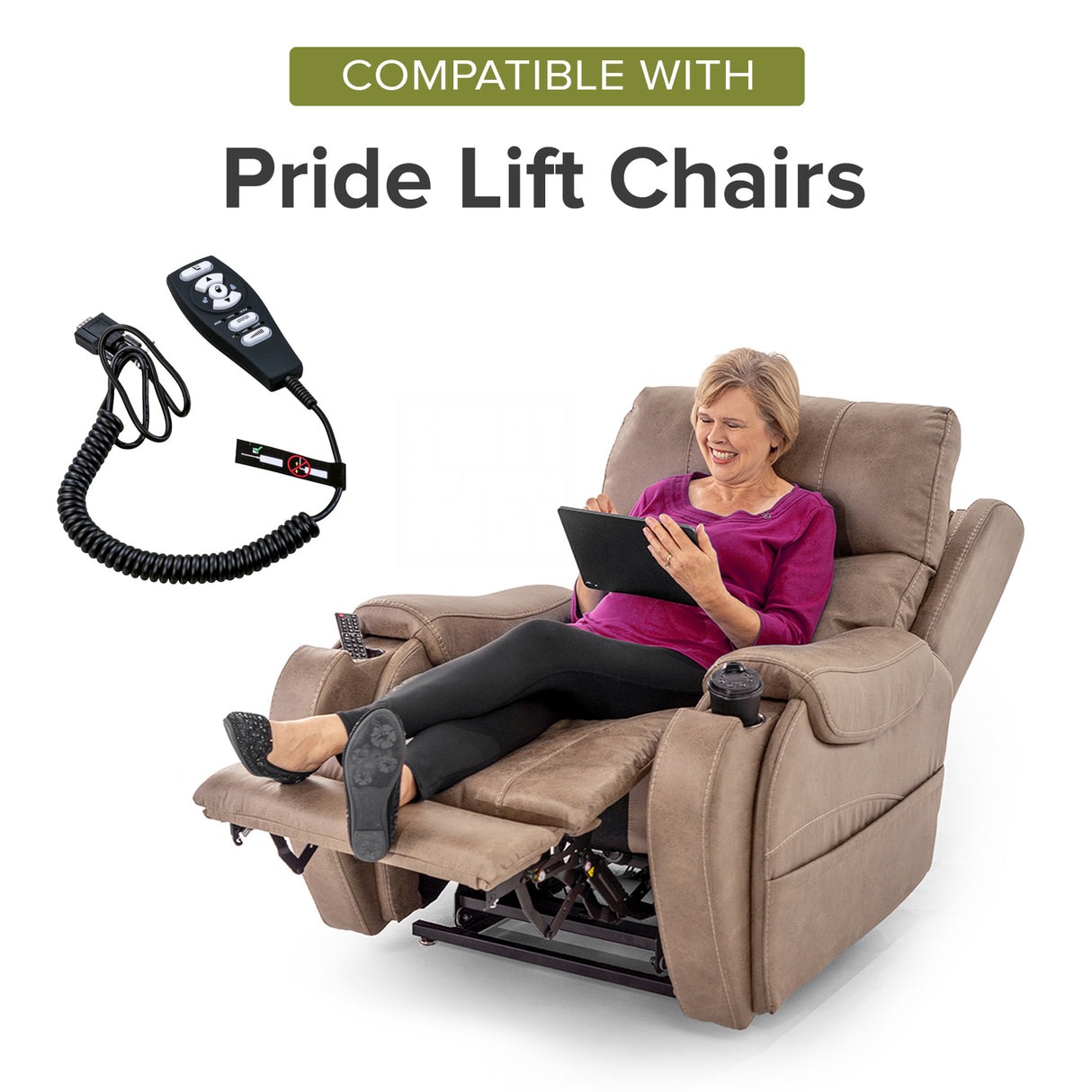 HC-2802HL-PR3 Tranquil Ease Heat and Massage Hand Control for Pride Lift Chairs (ELEASMB5578)