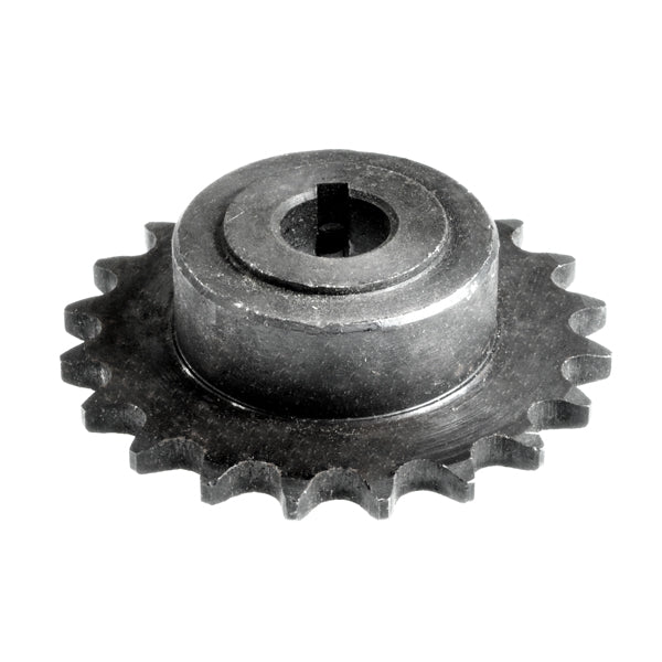 Close-up of the 420 Chain 20 Tooth Sprocket for 163cc 5.5 Hp & 196cc 6.5 Hp Go Cart Engines, showing intricate gear teeth and metal finish, essential for jack shaft assembly in Baja Mini Bikes.