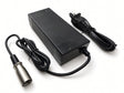 42 Volt 2.0 Amp lithium-ion battery charger with 3-pin XLR plug and AC power cord