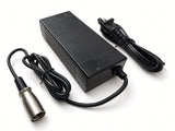 42 Volt 2.0 Amp lithium-ion battery charger with 3-pin XLR plug and AC power cord
