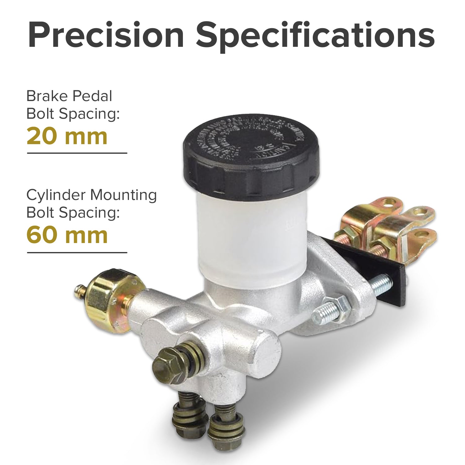 Hydraulic Master Brake Cylinder for 90cc - 250cc Go-Karts & Dune Buggies