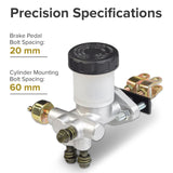 Hydraulic Master Brake Cylinder for 90cc - 250cc Go-Karts & Dune Buggies