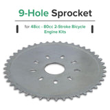 9-Hole Sprocket for 48cc - 80cc 2-Stroke Bicycle Engine Kits