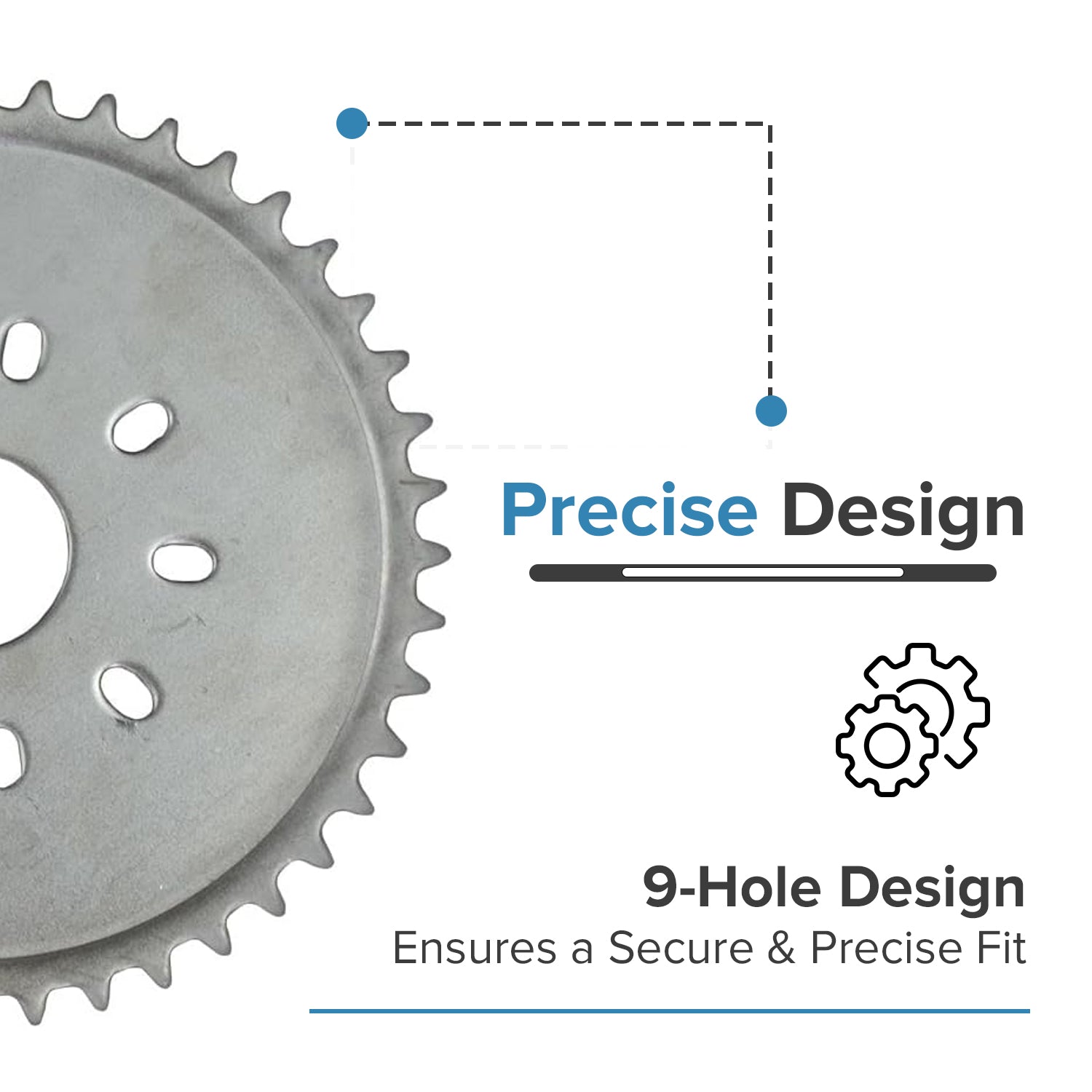 9-Hole Sprocket for 48cc - 80cc 2-Stroke Bicycle Engine Kits